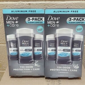 2 New Boxes - 6 packs Men+Care Clean Comfort Deodorant 3-Pack/ Each Box - 3oz